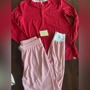 SweetHoney Red Gingham Pajama Set